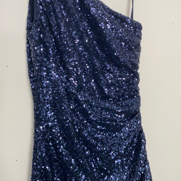Ralph Lauren navy blue sequin evening dress size 4 - Picture 3 of 5